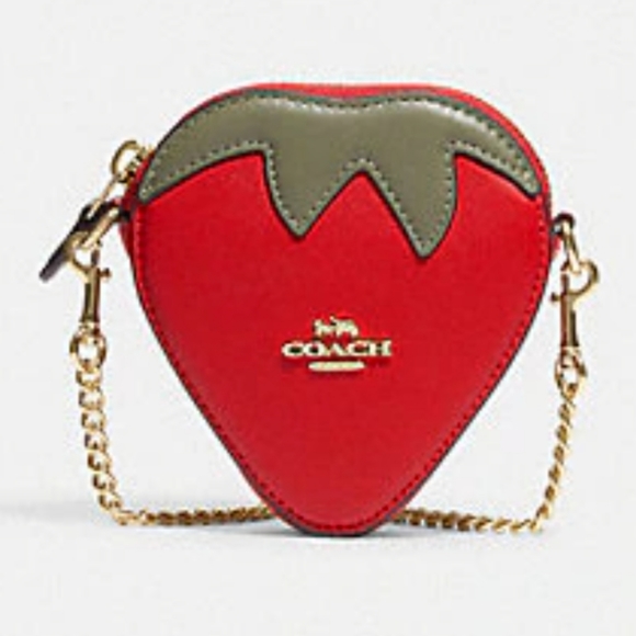 Coach Handbags - 🍓👜 NWT‼️ Coach brand Strawberry Shaped Mini Crossbody